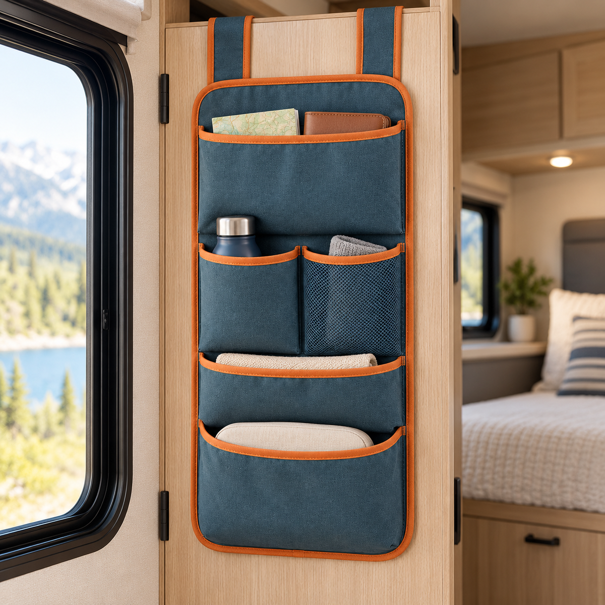 Bedside Wall Pocket Organizer — feature