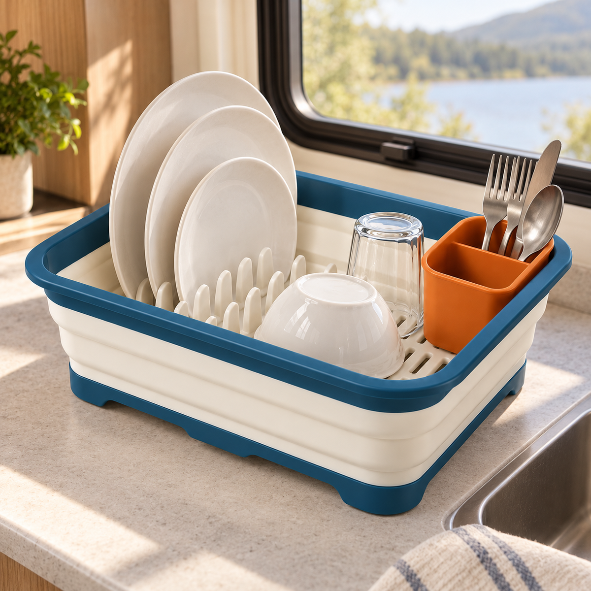 Collapsible Dish Drying Rack — feature