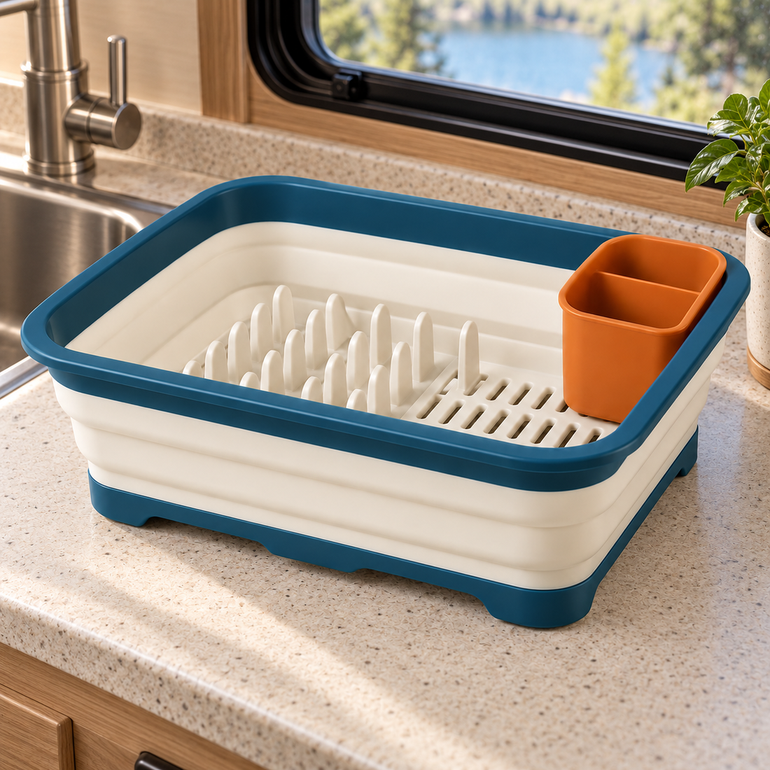 Collapsible Dish Drying Rack — detail