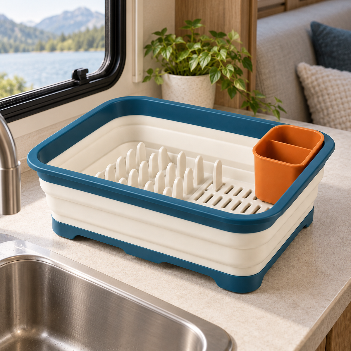 Collapsible Dish Drying Rack — overview