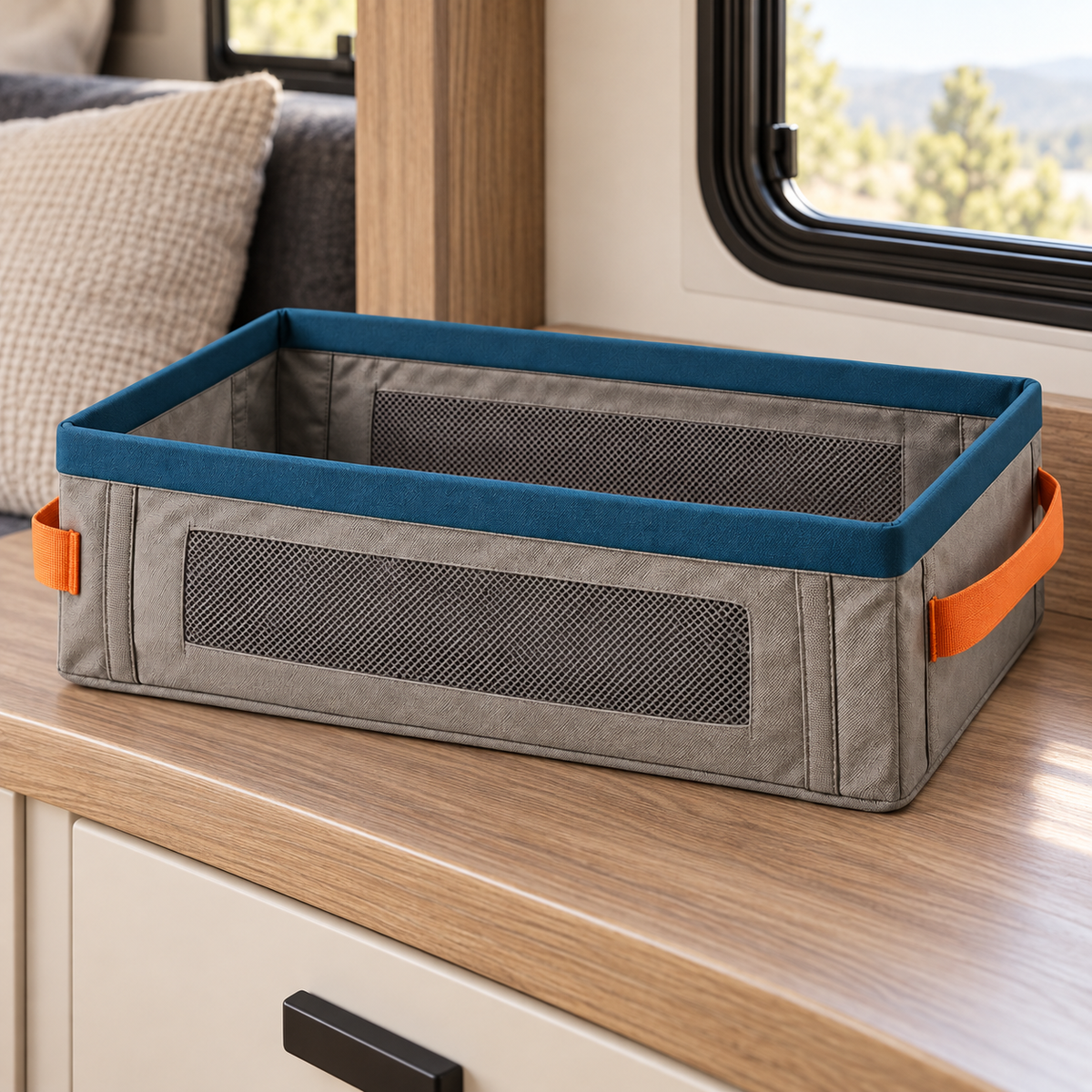 Collapsible Entry Shoe Bin — lifestyle