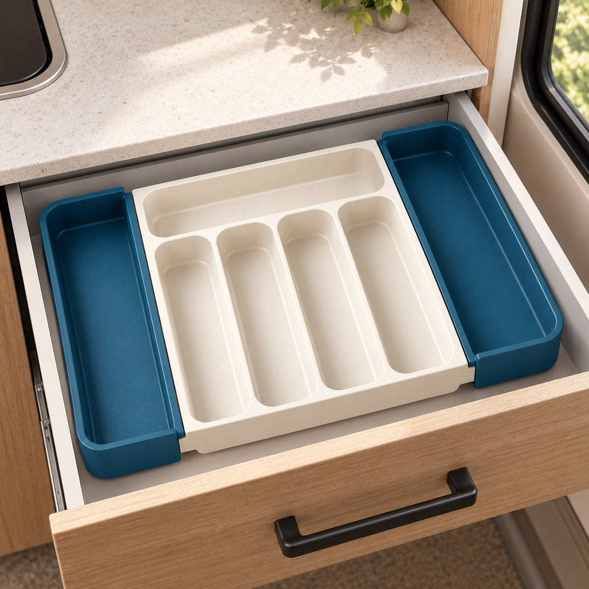 Compact Cutlery Drawer Tray — feature