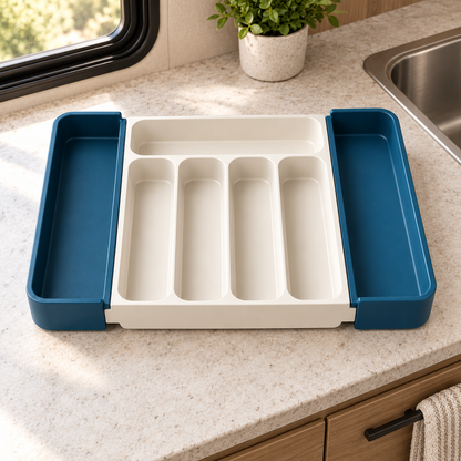 Compact Cutlery Drawer Tray — overview